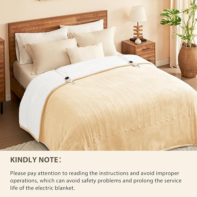 Homemate Electric Heated Blanket Full Size - Image 7
