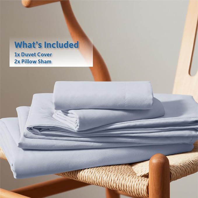 Nestl Ice Blue California King Duvet Cover Sets - Image 9