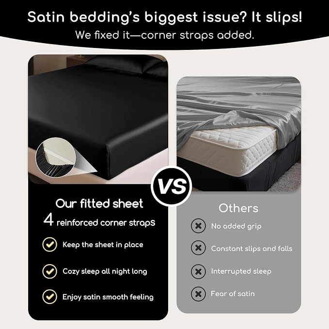 MR&HM Satin Sheets King Size - Image 4