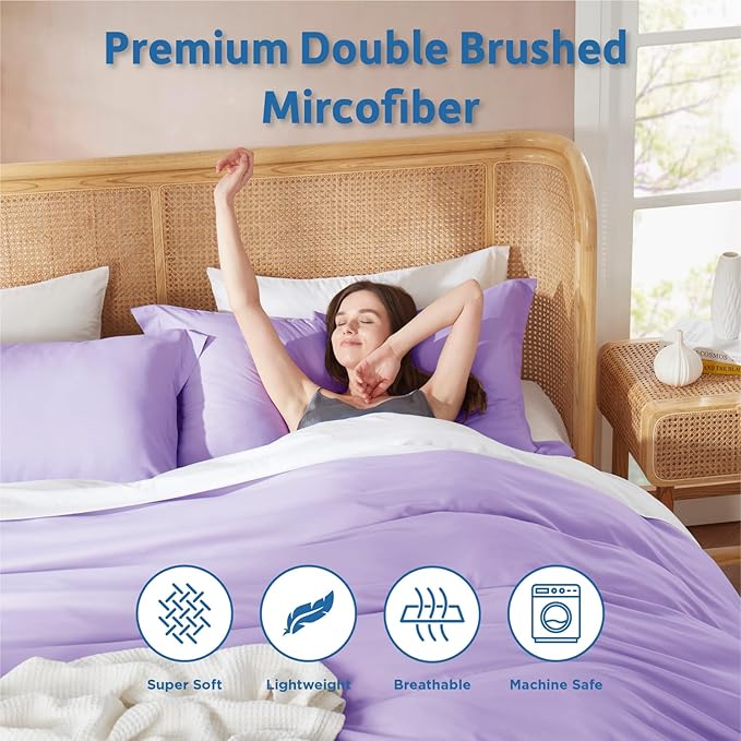 Nestl Lavender Duvet Cover Queen Size - Image 6