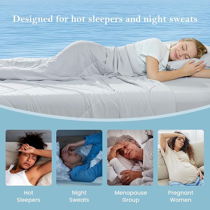 Cozy Bliss Cooling Comforter Queen Size, Cooling Blankets - Image 2