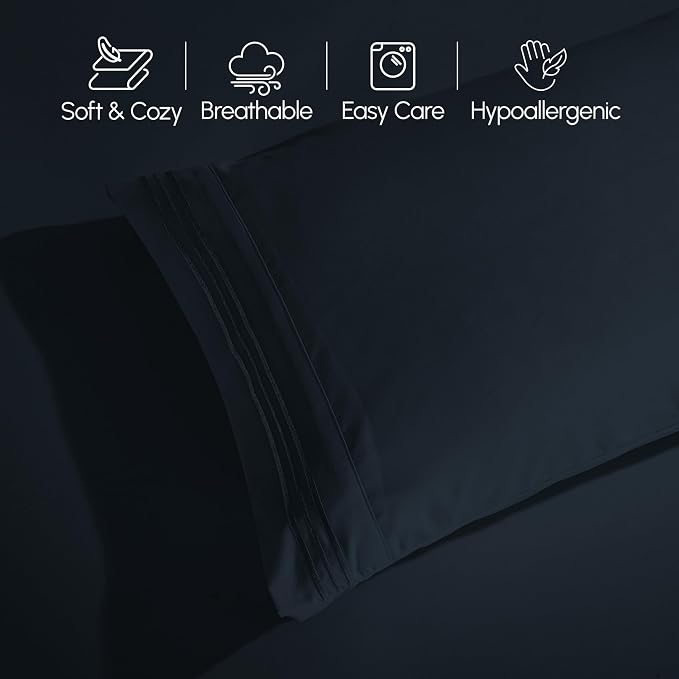Elegant Comfort 1500 Premier Hotel Quality 4-Piece Bed Sheet Sets, Deep Pockets - Image 5