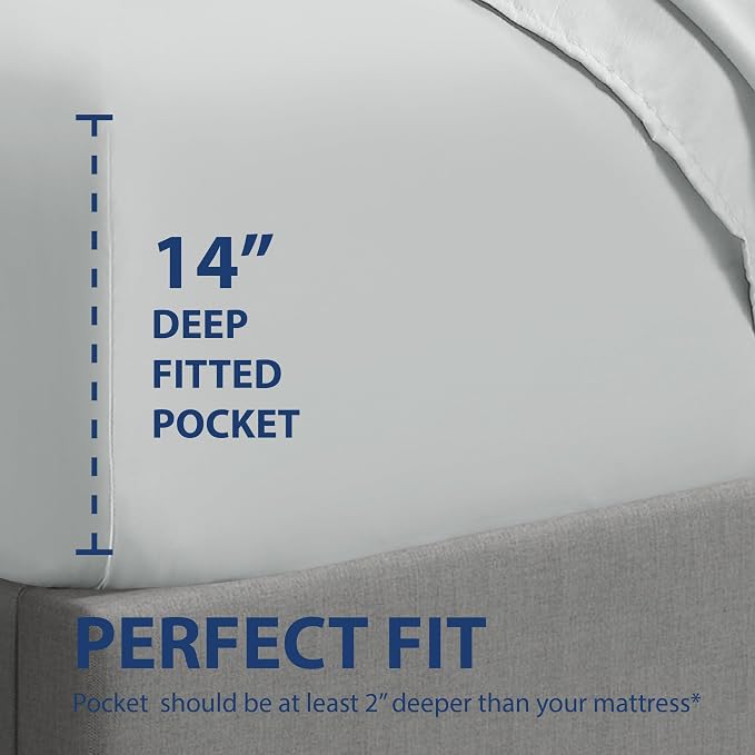 Cathay Home Full Fitted Sheet - Image 3