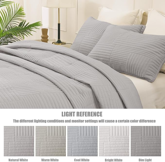 Whale Flotilla Ultra Soft Twin Quilt Bedding Set, Lightweight Microfiber Light - Image 5