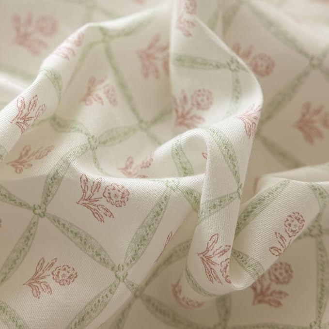 mixinni Red Floral Duvet Cover Set Twin XL Size - Image 4