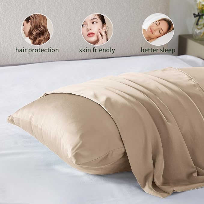 Silk Pillowcase for Hair and Skin Mulberry Silk Pillowcase Soft Breathable - Image 2