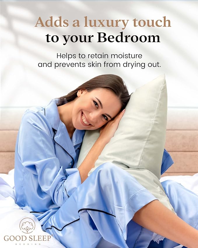 Set of 4 Pillow Cases King, 800 TC 100% Egyptian Cotton, Silky Soft Sateen - Image 4