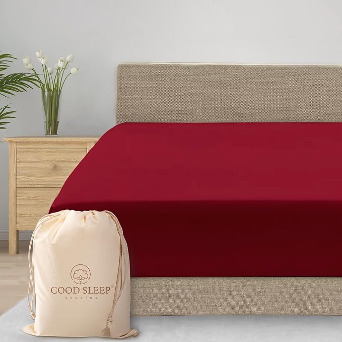 Good Sleep Bedding Hotel Style Queen Fitted Sheet Only Deep Pocket 16 Inch by GoodSleepBedding