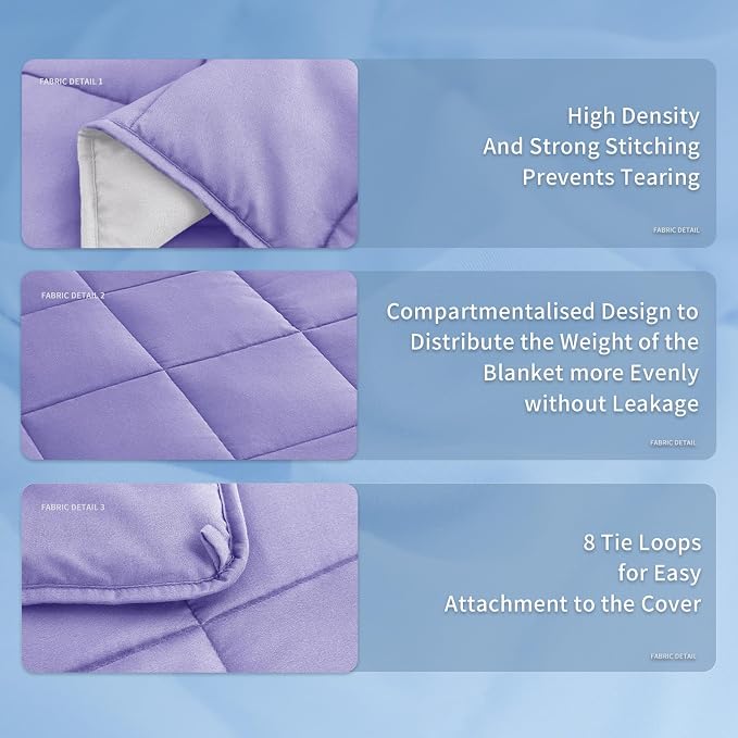 Topcee Weighted Blanket Soft Cooling Heavy Blanket Sleeping, Apply to 190-210 - Image 7