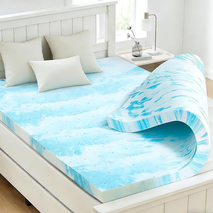 IULULU Queen Size Mattress Topper, 4 Inch Gel Memory Foam Topper, Plush Comfort - Image 9