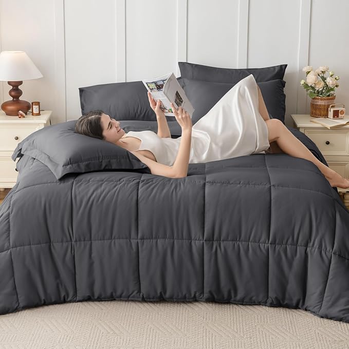JOLLYVOGUE King Comforter Set, Ultra-Soft Bed in a Bag King Size 7 Pieces - Image 6
