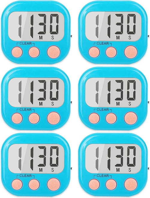 6 Pack Kitchen Timers Loud Ring Digital Timers by AOUCE