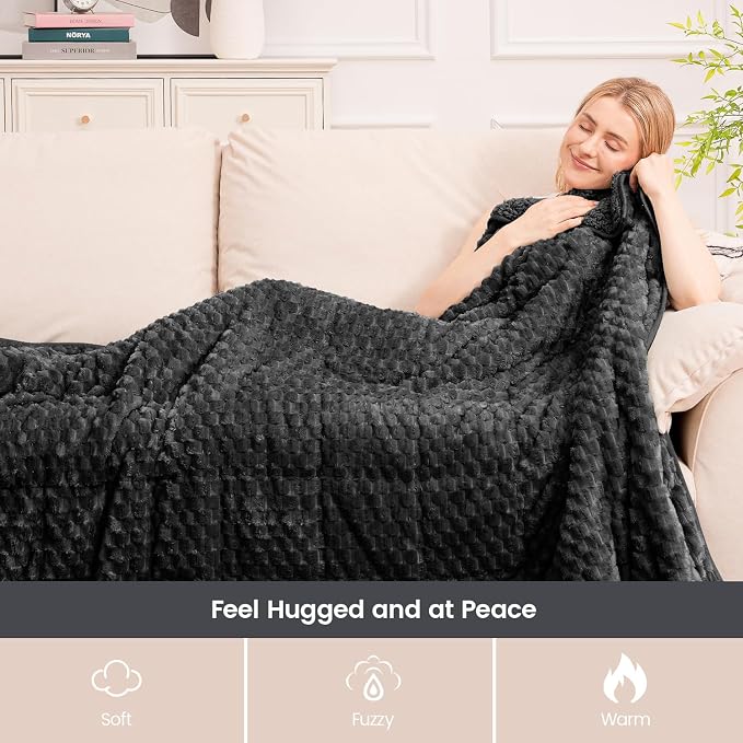 Super Fuzzy Soft Fleece Sherpa Weighted Blanket 15 lbs - Image 4