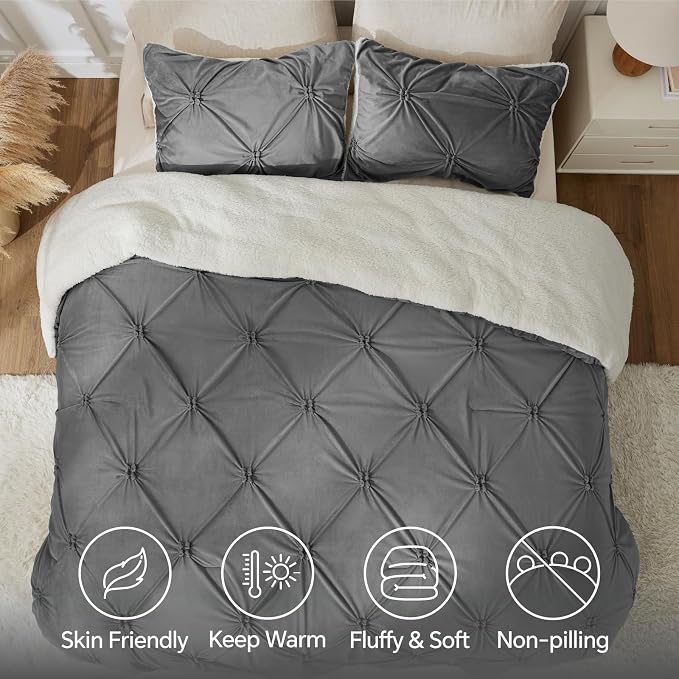 BEDELITE Pintuck Fluffy Twin Comforter Set - Image 6