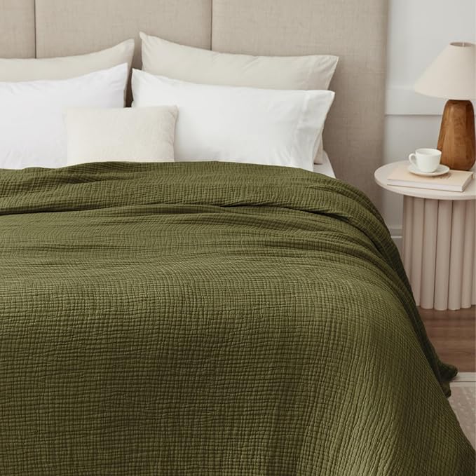 100% Cotton Muslin Blanket Large 50" x 70", Breathable and Lightweight Cotton - Image 7