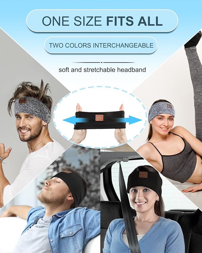 2-Pack Sleeping Headphones, Headband Headphones - Image 3