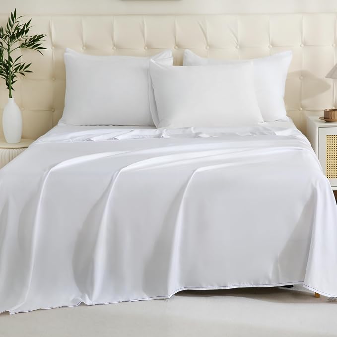 ZPECC White Bulk Flat Sheets Only Queen Size 12 Pack, Easy Sort Top Bed Sheet - Image 7