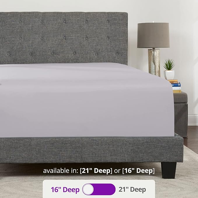 King Fitted Sheet King Size Fitted Sheet Only Deep Pocket – Real 16” Fitted Bed - Image 3