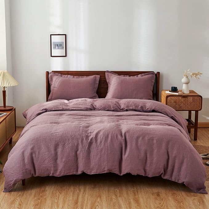 Simple&Opulence 100% Linen Duvet Cover Set 3pcs Basic Style Natural French by SimpleOpulence