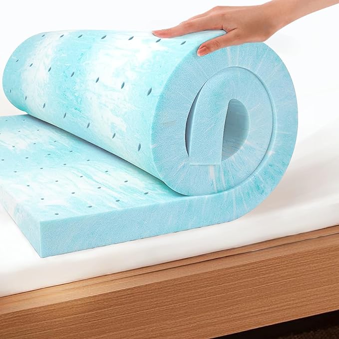 EGO Topper 2 Inch Twin Memory Foam Mattress Topper, Gel Foam Mattress Topper by MLILY