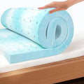 EGO Topper 2 Inch Queen Memory Foam Mattress Topper, Cooling Gel Foam Mattress by MLILY