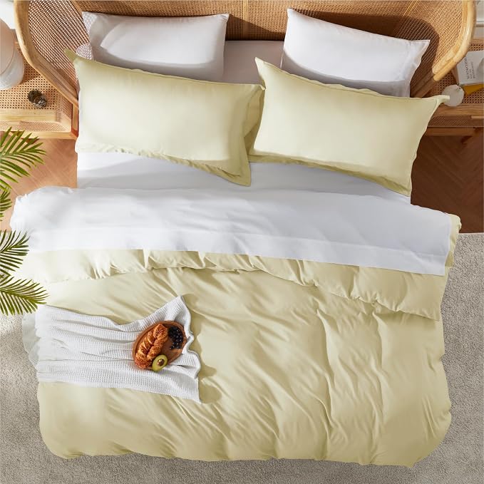 Nestl Vanilla Yellow Duvet Cover King Size - Image 5