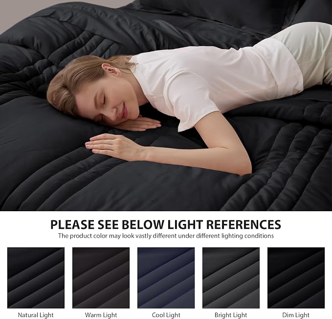 Twin XL Comforter Set Black - Image 3