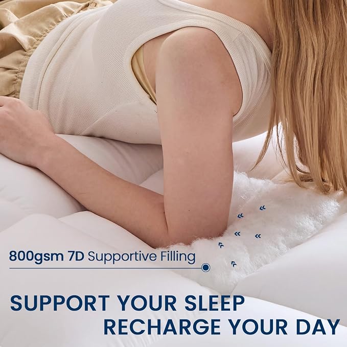 YUGYVOB Mattress Pad Extra Thick, and Breathable Twin Mattress Topper 8-21" - Image 3