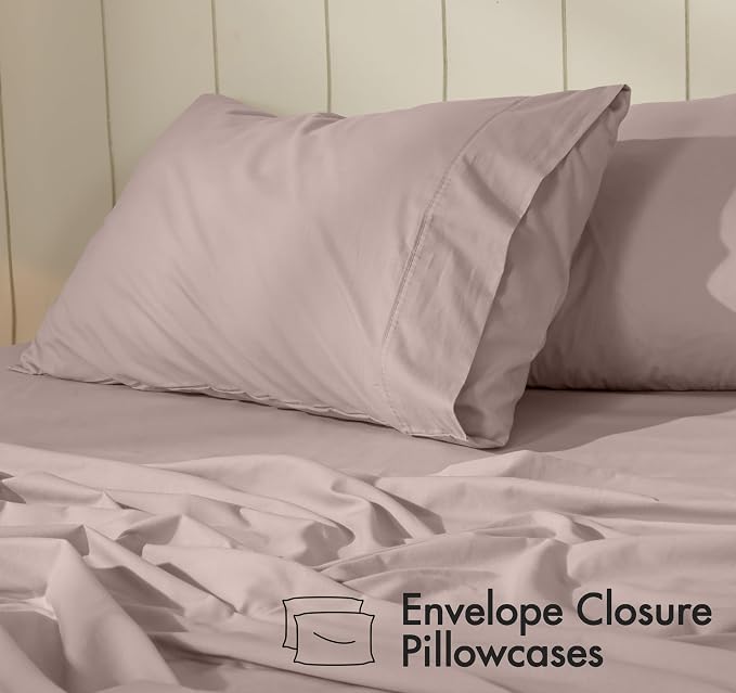 RUVANTI 100% Cotton Sheets – Split King Size Percale Bedding, Cooling & - Image 5