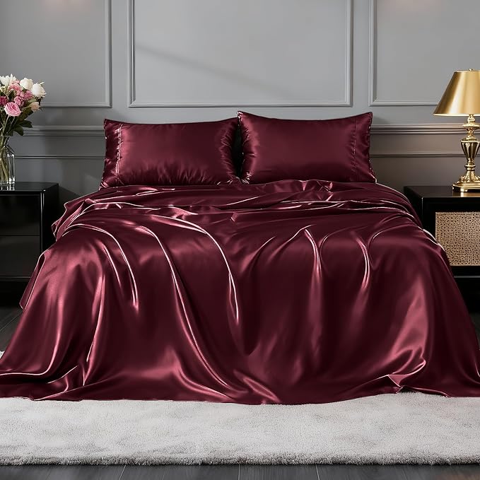 FreshCulture Satin Sheets Twin XL Bed Set - Image 2