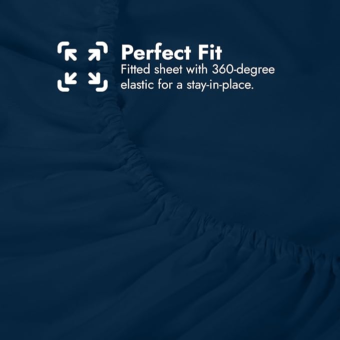 Royale Linens Extra Deep Pocket Twin Fitted Sheet Only - Image 6