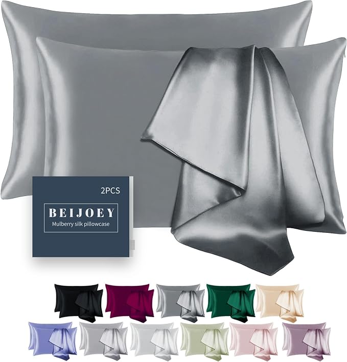 100% Mulberry Silk Pillowcase Set of 2 by BEIJOEY