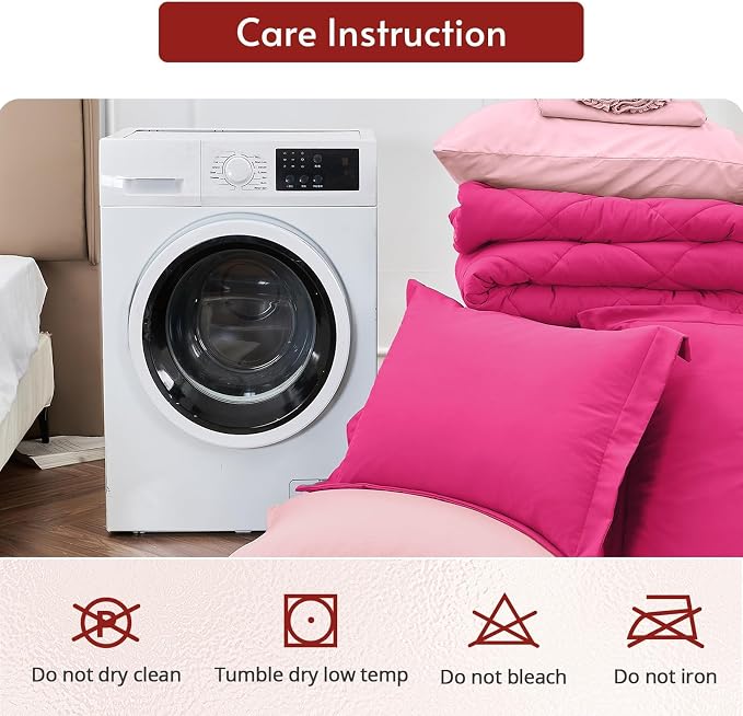 MUXHOMO 5 Pieces Twin XL Comforter Set, Reversible Bed in a Bag Twin XL Size - Image 9