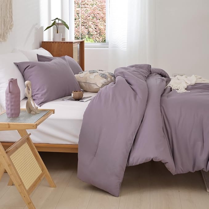 ROSGONIA Oversized Queen Comforter Dusty Purple - Image 6