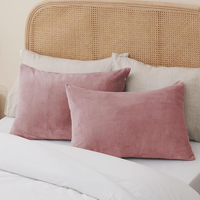 BEDELITE Flannel Pillow Cases Queen Size Set of 2, Super Soft Fleece Pillowcases - Image 8