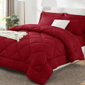 CozyLux Full Size Comforter Sets Dark Red by CozyLux