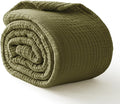 100% Cotton Muslin Blanket Queen 90" x 90", Breathable and Lightweight Cotton by Kozyhvn