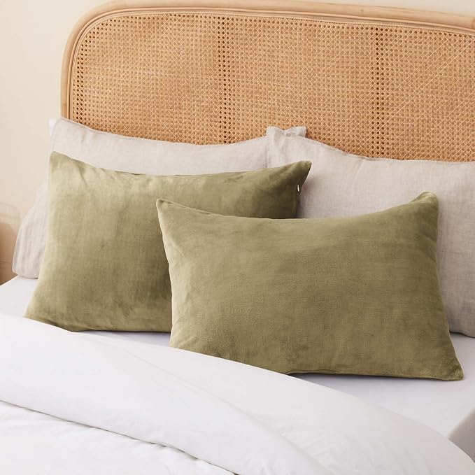 BEDELITE Flannel Pillow Cases Queen Size Set of 2, Super Soft Fleece Pillowcases - Image 8