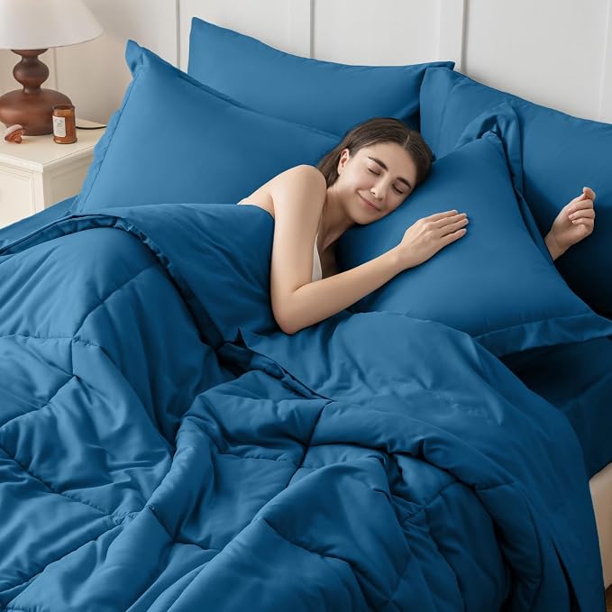 JOLLYVOGUE Queen Comforter Set, Ultra-Soft Bed in a Bag Queen Size 7 Pieces - Image 6