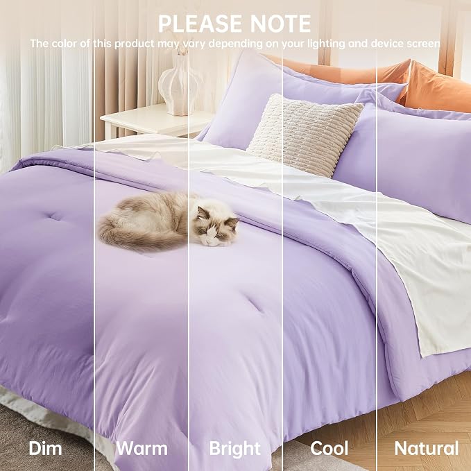 MUXHOMO King Size Comforter Set, All Season Ultra Soft Down Alternative Bedding - Image 9
