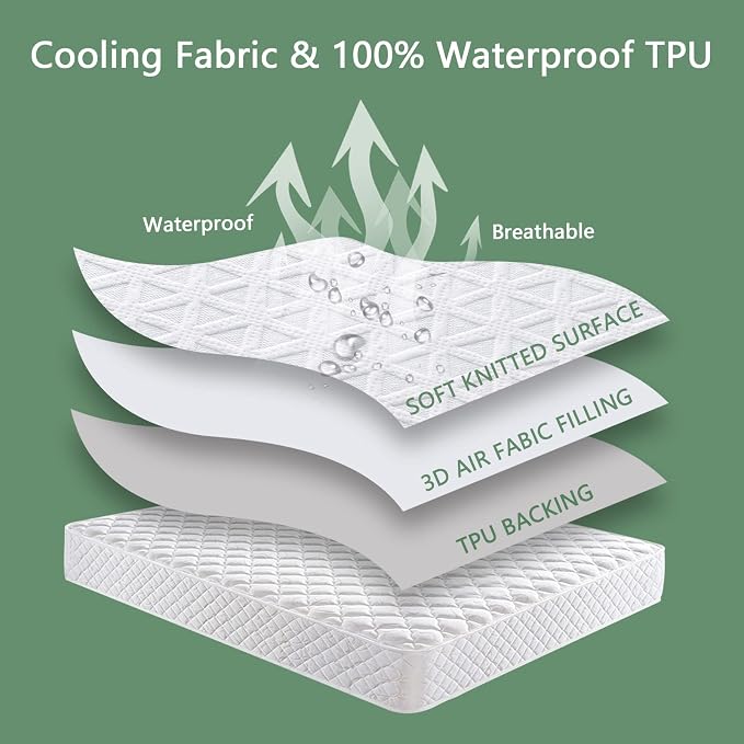 Premium Waterproof Mattress Protector Queen Size, Breathable Bed Cover 3D Air - Image 6