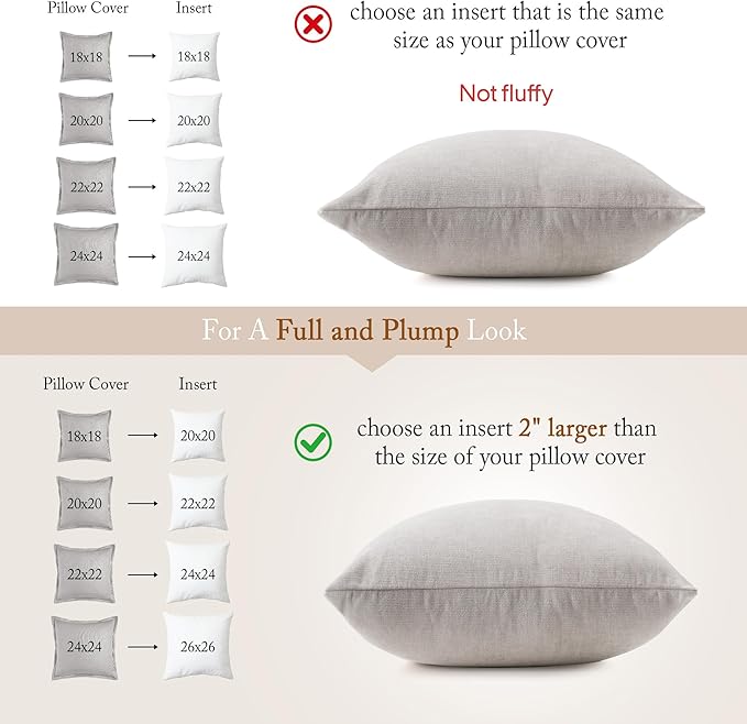 puredown® 24x24 Feather Down Pillow Insert, 1 Pack Throw Pillow Insert - Image 5