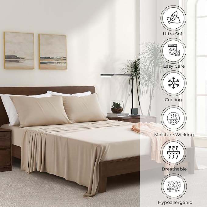 Luxury Bamboo Market | Queen Envelope Pillowcase Set | 100% Viscose Made from - Image 3