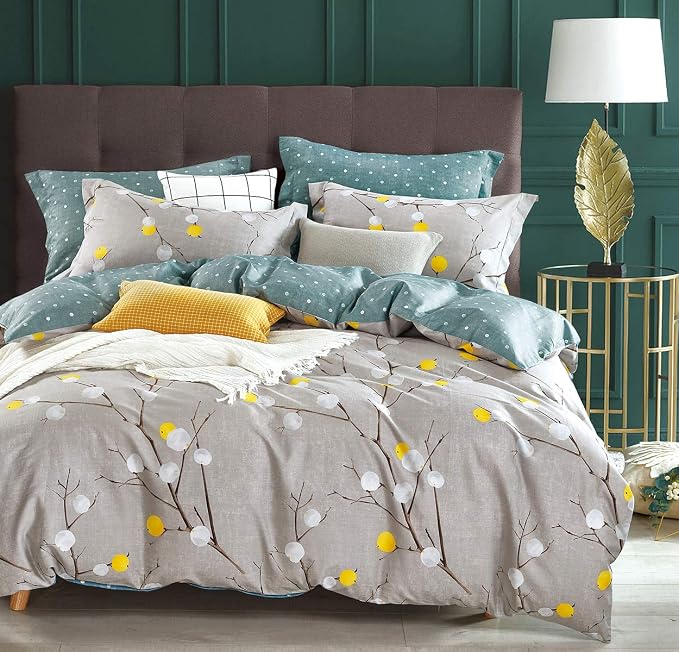 SLEEPBELLA Duvet Cover King, 600 Thread Count Cotton Grey Branch by SLEEPBELLA