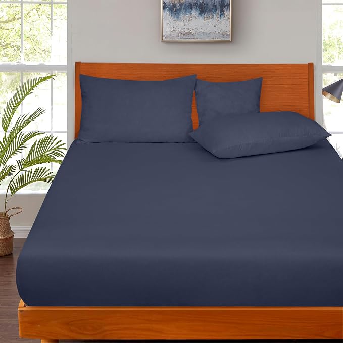 ROYALE LINENS 300 Thread Count 100% Long Staple Combed Cotton Fitted Sheet Twin - Image 9