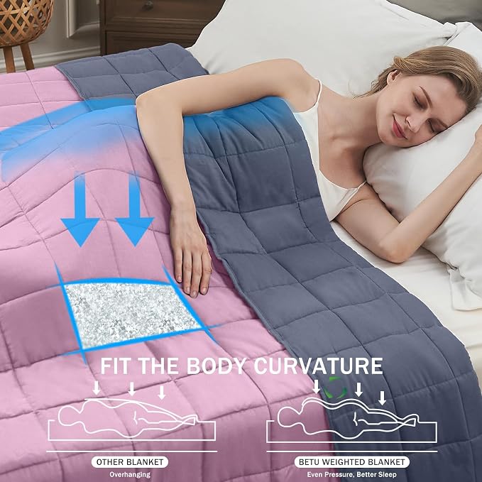 Weighted Blanket for Adults 12lbs, Queen Size Cooling Heavy Throw Blanket for - Image 2