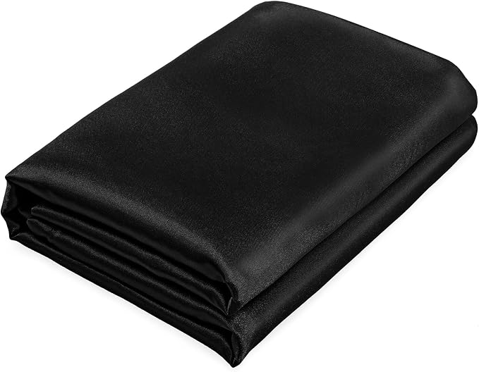 Homiest Black Satin Flat Sheet for Full Mattress, Luxury & Ultra Soft Bedding by Homiest