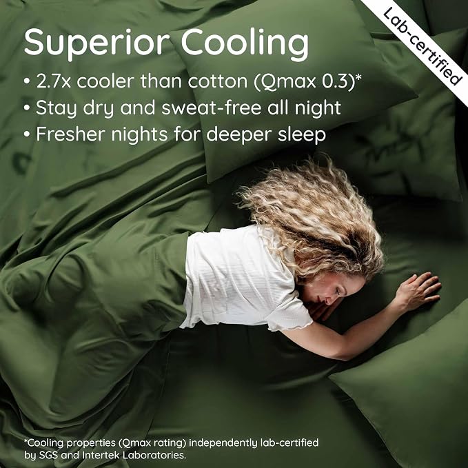 Bambaw 100% Viscose Derived from Bamboo Fitted Sheet Queen Size, Cooling Fitted - Image 3