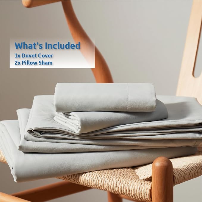Nestl Light Grey Duvet Cover Full Size - Image 9