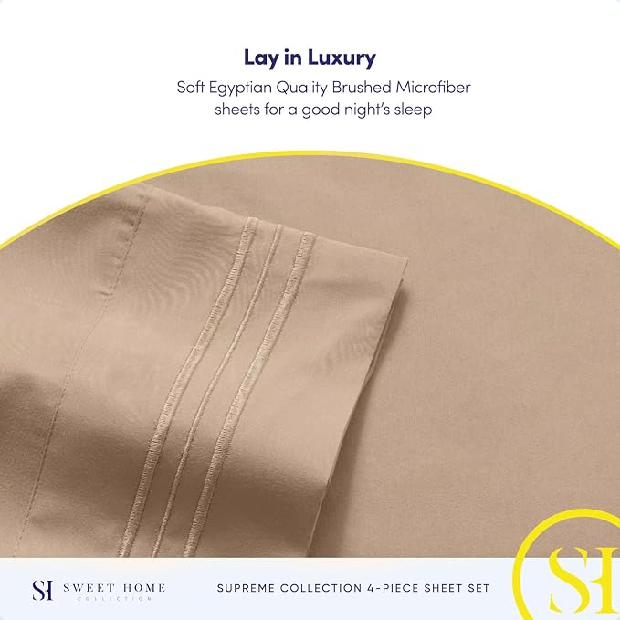 Twin Sheets - Breathable Luxury Sheets - 1800 Supreme Collection Extra Soft - Image 6